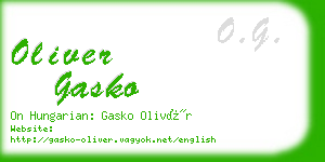 oliver gasko business card